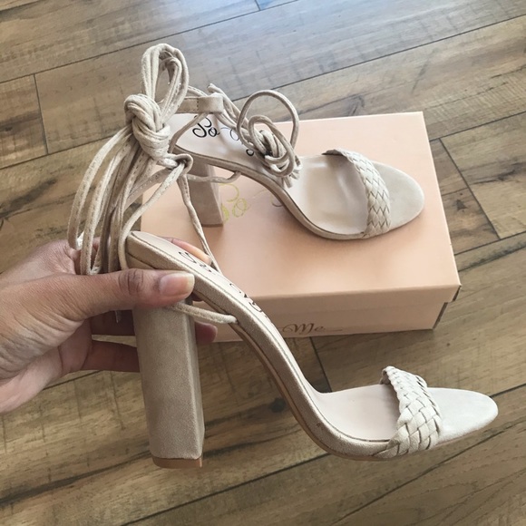 So Me Shoes - Lace Up Chunky Heels